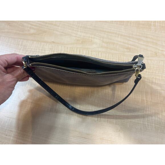 Hobo International Purse Wristlet Shoulder Bag Grey Leather Small - Picture 4 of 7